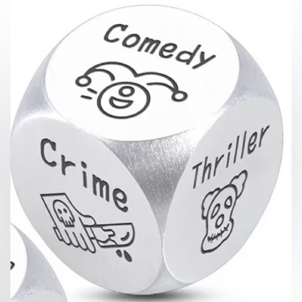 Movie Decision Date Night Metal Dice – Comedy Romance Thriller Action SciFi Game